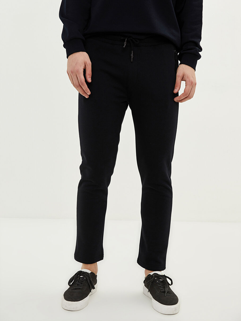 Pantalon de survêtement épais svelte pour hommes-4