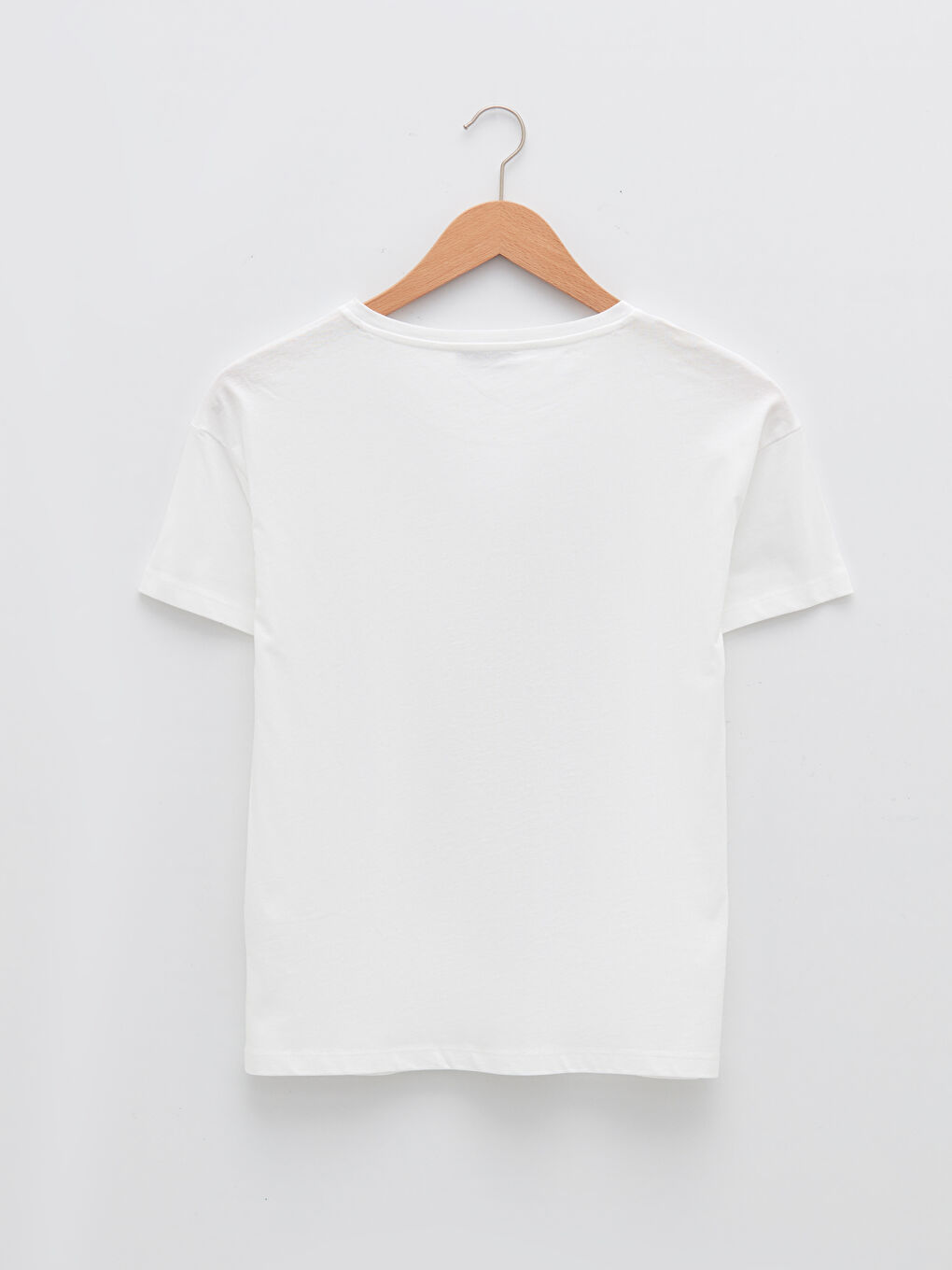 Crew Neck Printed Short Sleeve Cotton Women's T-shirt-5