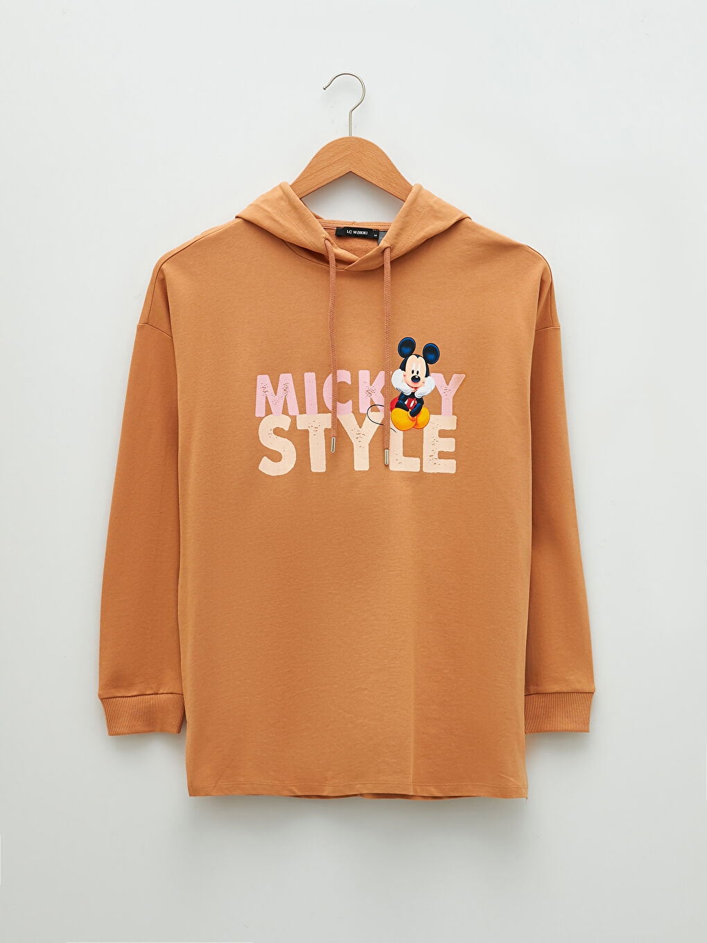 LCWAIKIKI Maternity Tarçın Mickey Mouse Baskılı Uzun Kollu Hamile Hoodie - 5