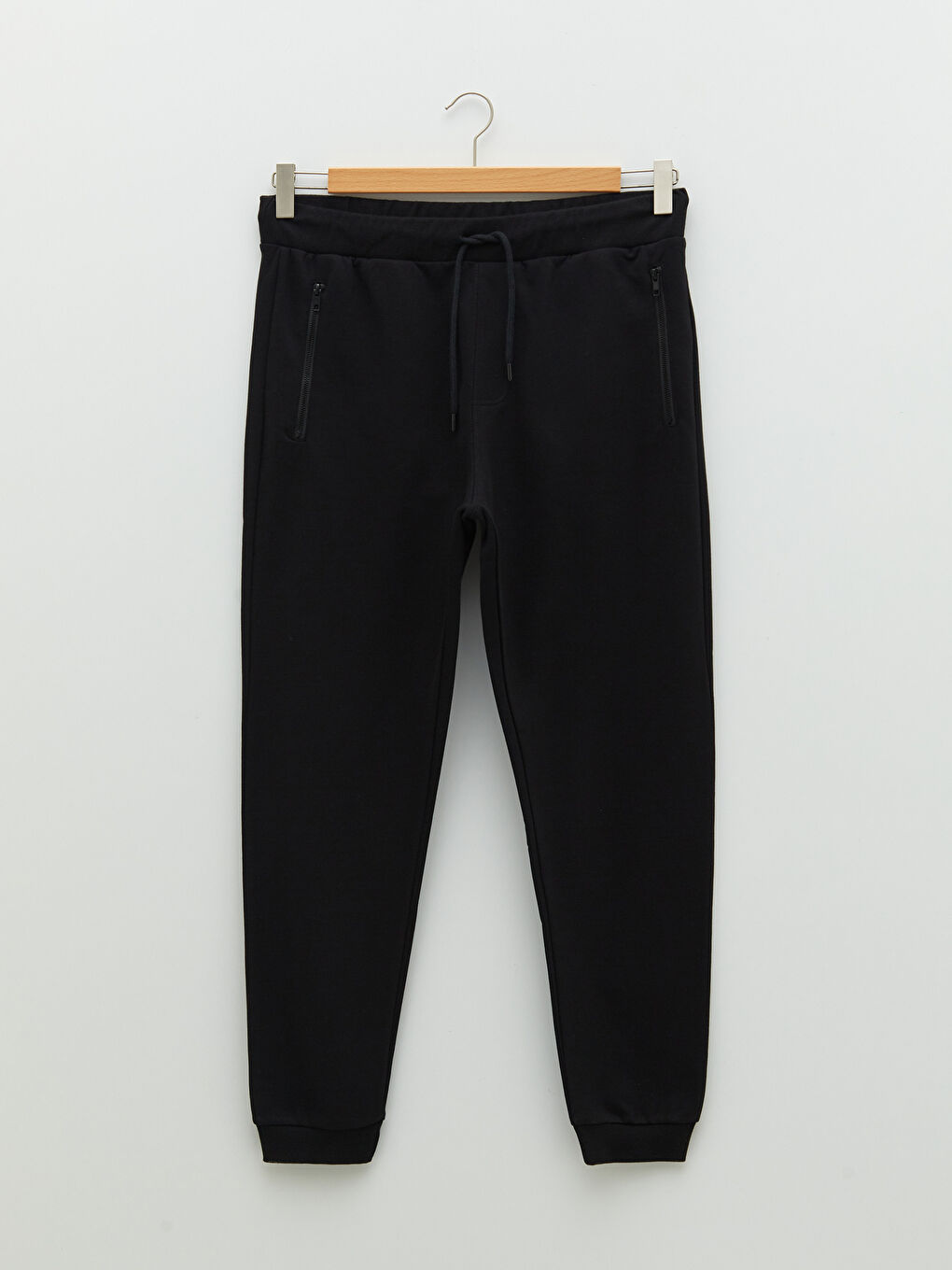 Siyah Slim Fit Erkek Kalın Jogger Eşofman Altı-5