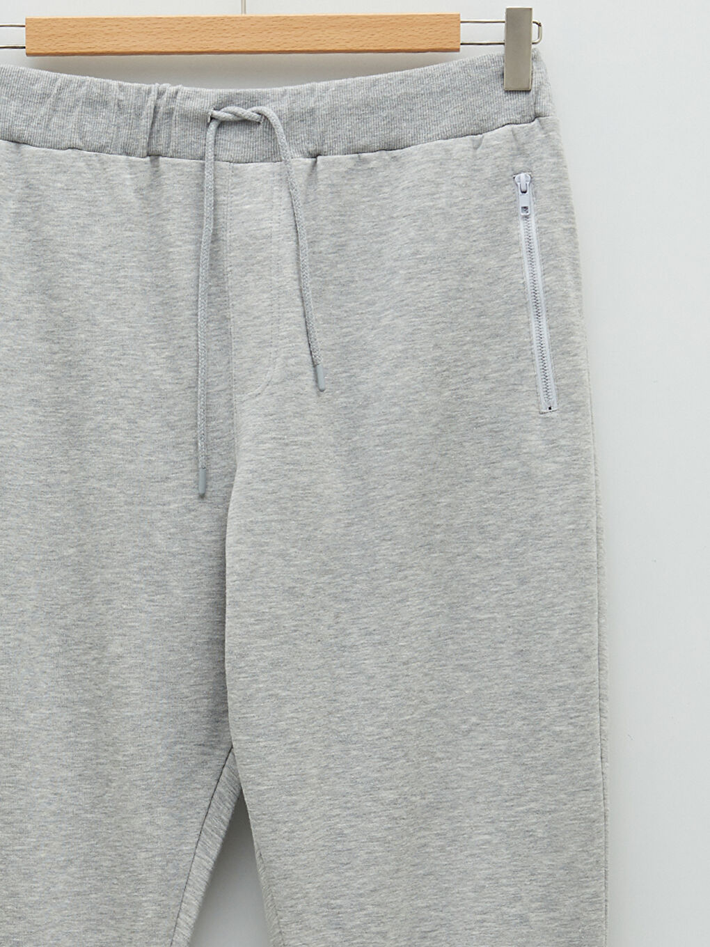 Gri Slim Fit Erkek Kalın Jogger Eşofman Altı-2