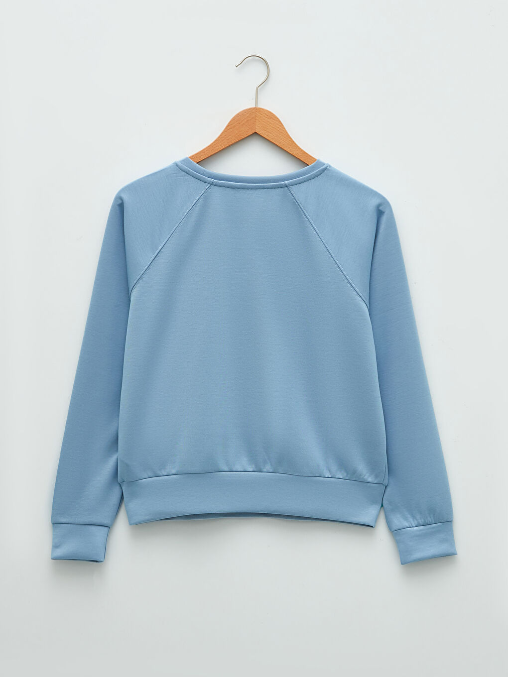 Crew Neck Plain Long Sleeve Women's Sweatshirt-6