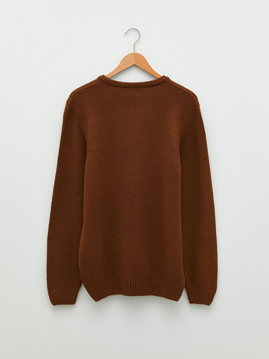 Crew Neck Long Sleeve Men's Tricot Sweater-6