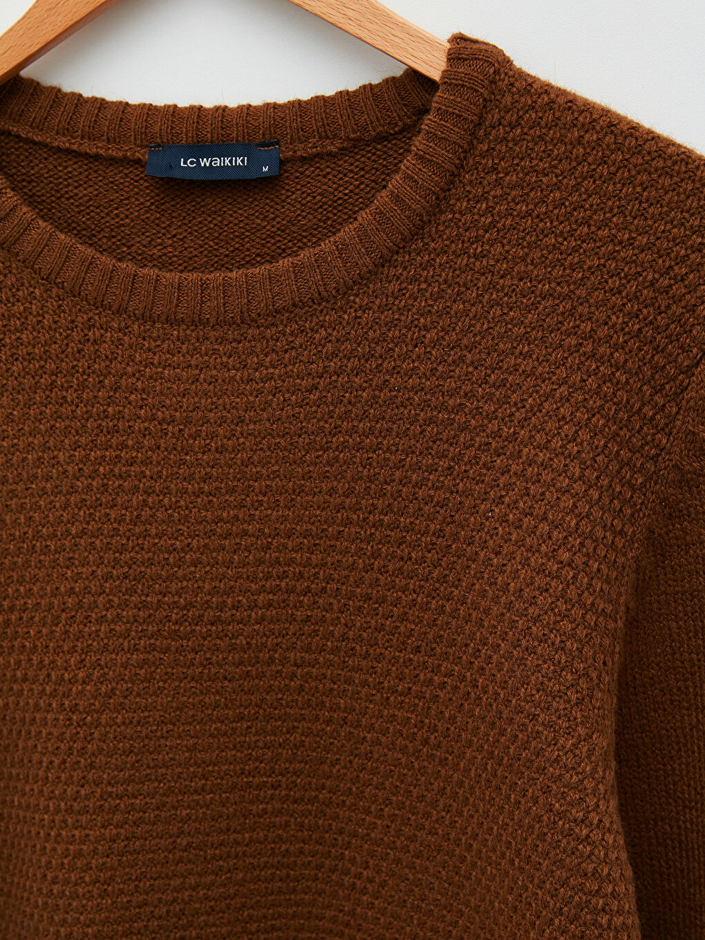 Crew Neck Long Sleeve Men's Tricot Sweater-7