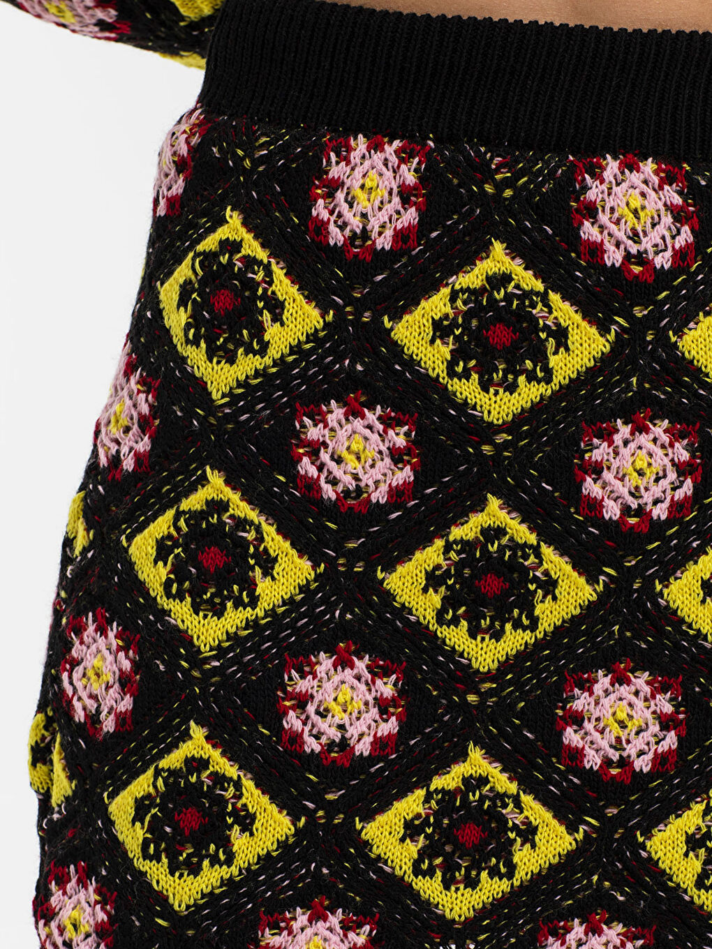 NİSAN TRİKO Boat Collar Patterned Long Sleeve Women's Knitwear Sweater and Skirt Set -W1M715Z8-T4T
