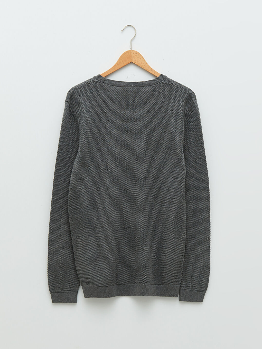 Crew Neck Long Sleeve Thin Men's Tricot Sweater-7