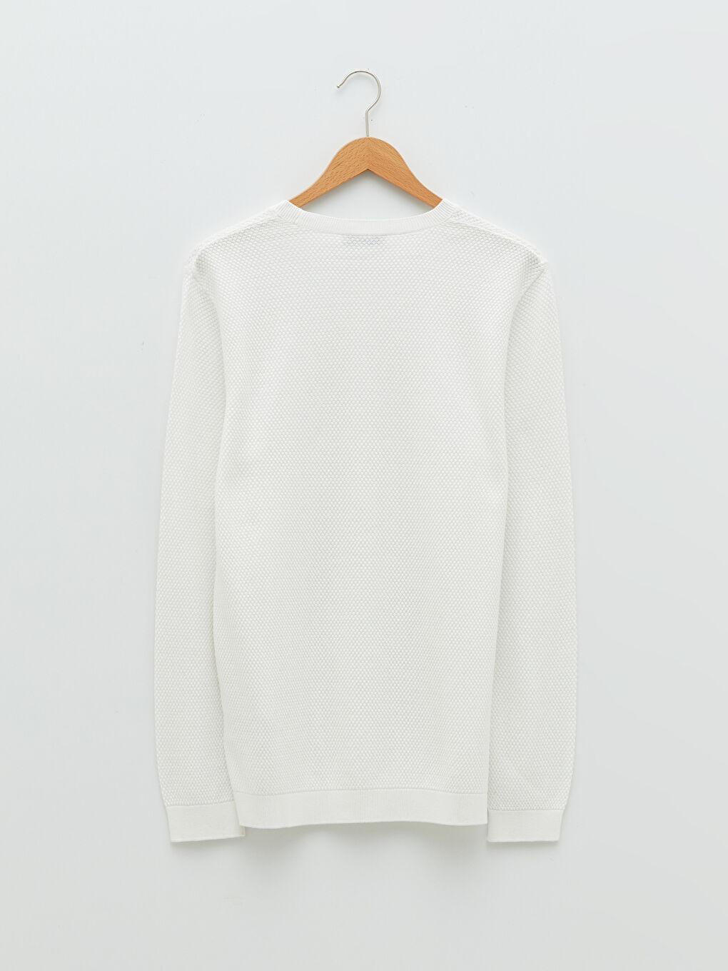 Crew Neck Long Sleeve Thin Men's Tricot Sweater-6