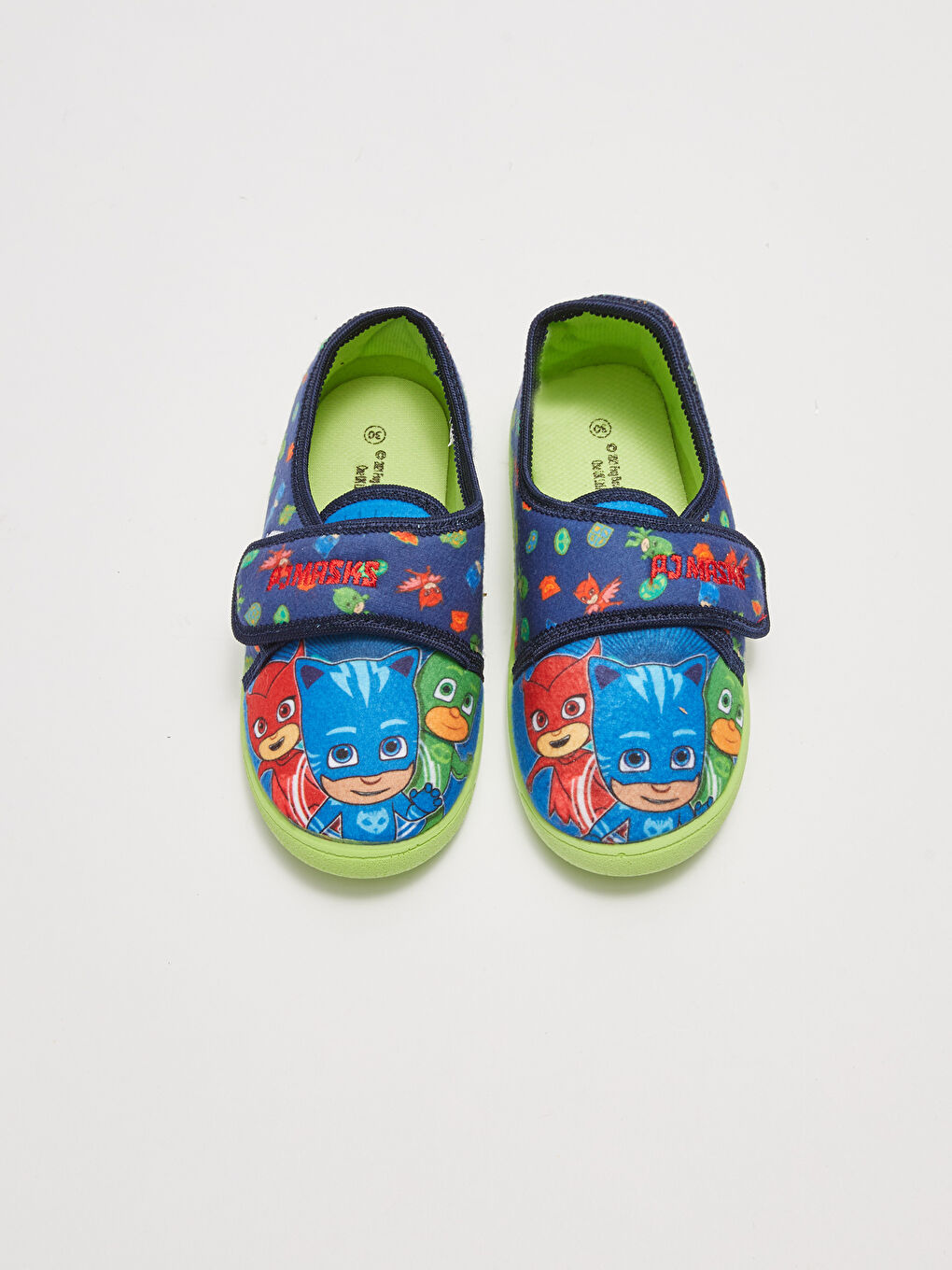 Lacivert Pijamaskeliler Lisanslı Cırt Cırtlı Erkek Çocuk Panduf-1