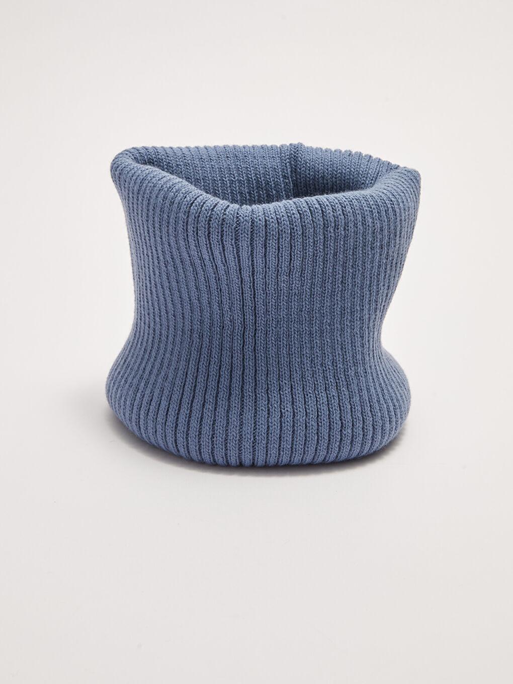 Mavi Düz Erkek Çocuk Triko Boyunluk-1