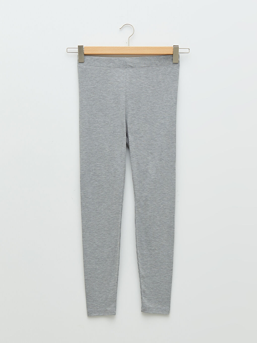 Leggings Unis à Taille Élastiquée pour Femmes-6