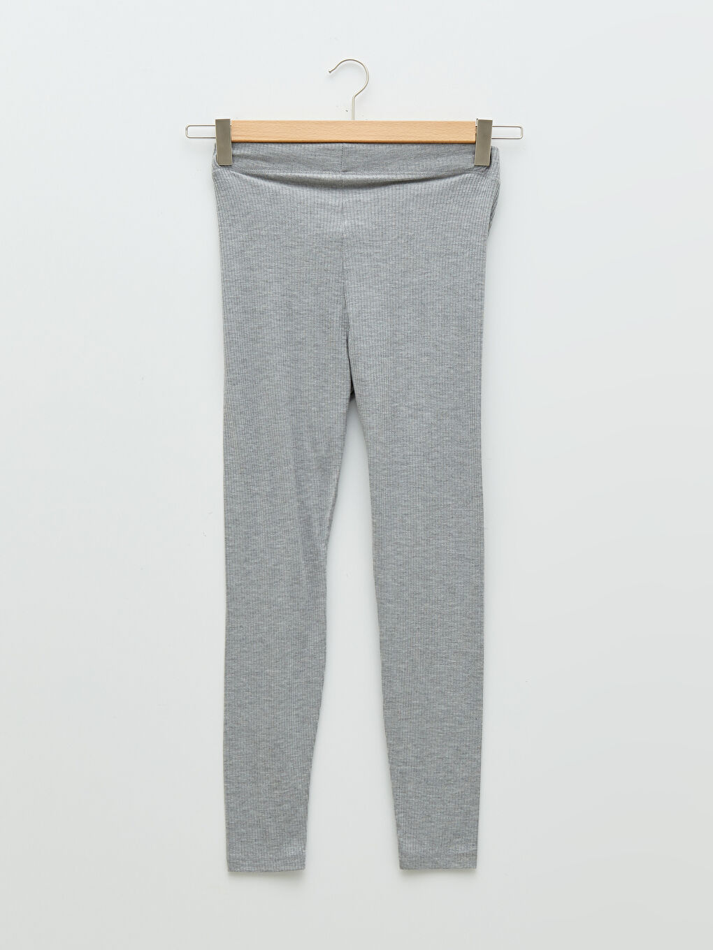 Leggings Unis à Taille Élastiquée pour Femmes-7