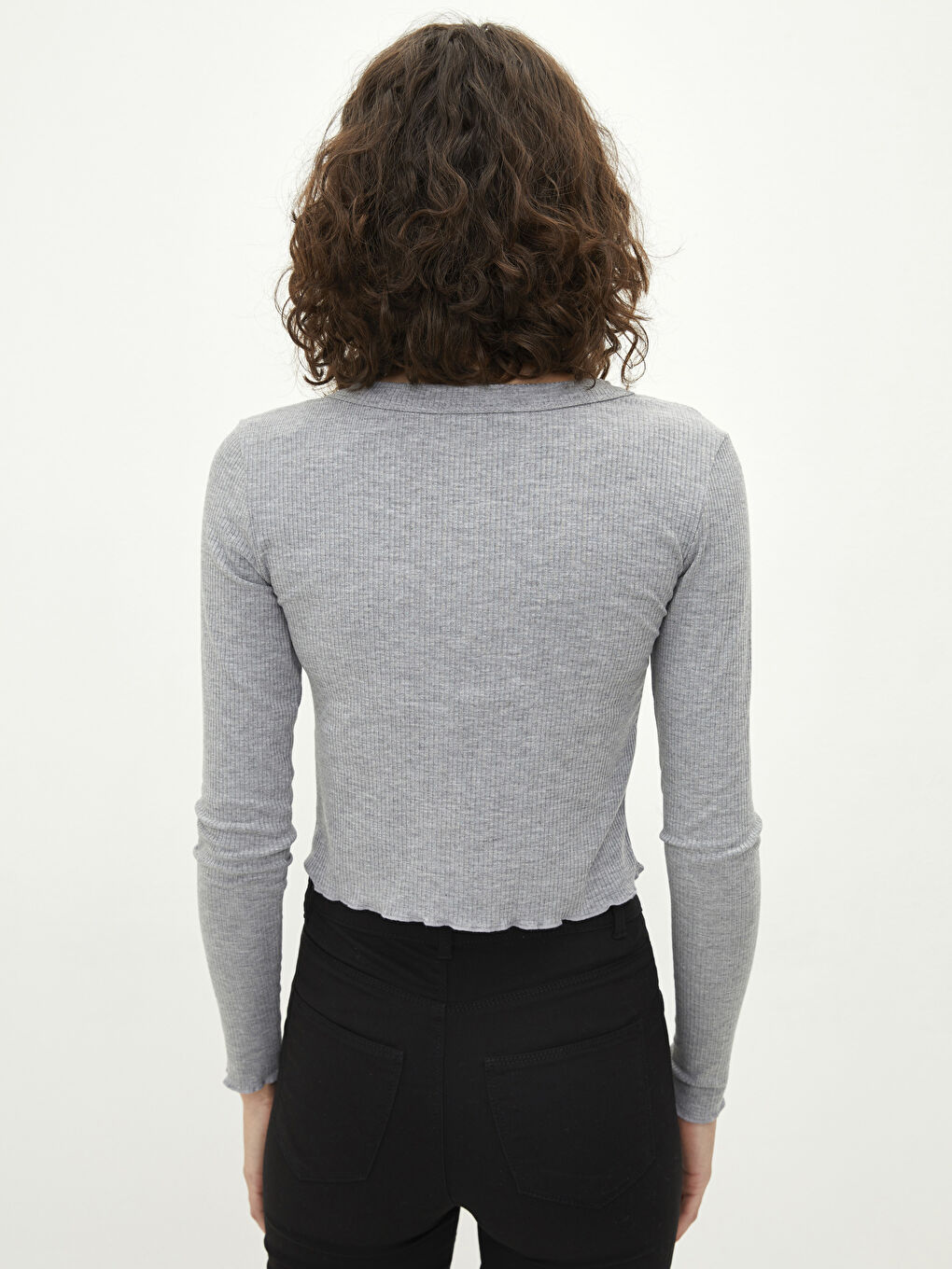 LCW Vision V-Ausschnitt Schlichte Langarm Strickjacke für Damen -W1M841Z8-L8N