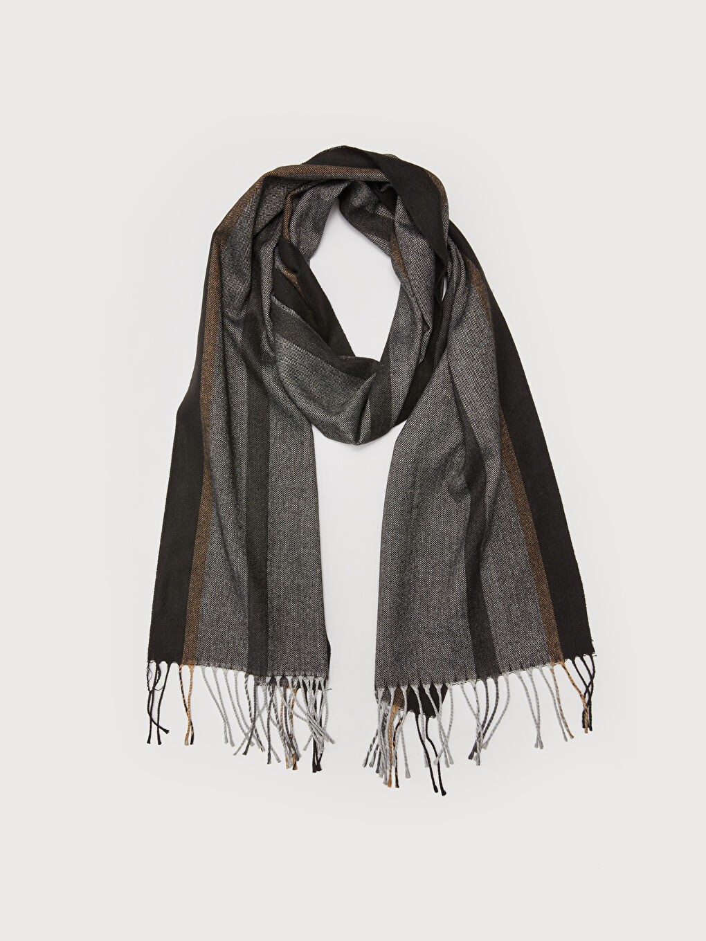 Tassel Detailed Color Transition Men's Scarf-1