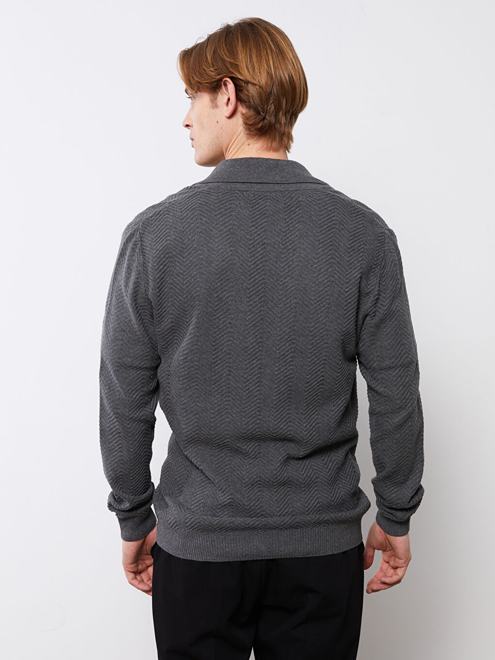 Standard Fit Shawl Collar Men's Knitwear Cardigan-4
