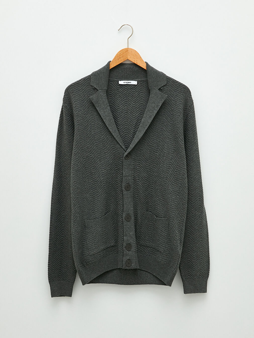 Standard Fit Shawl Collar Men's Knitwear Cardigan-5