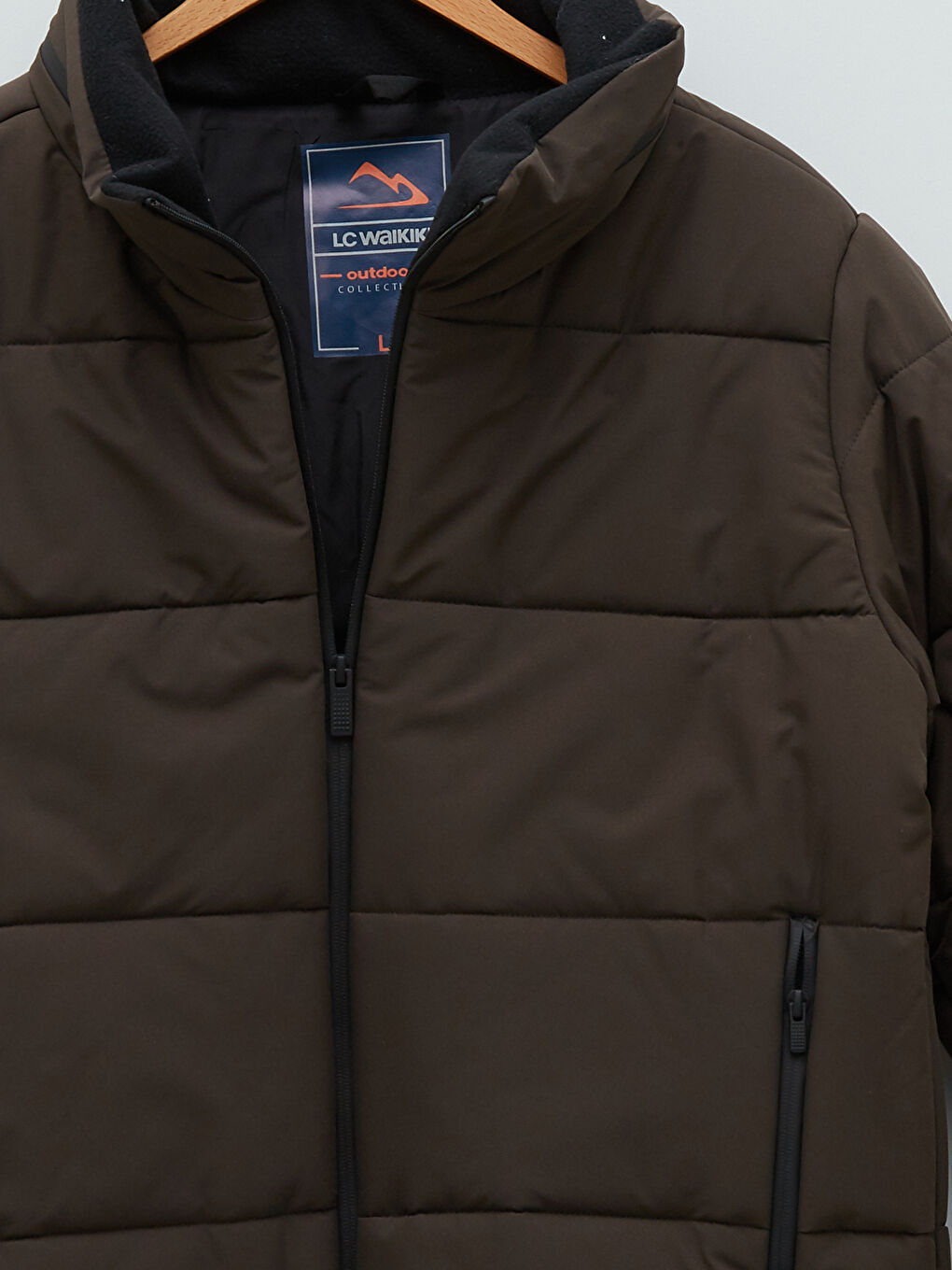 Antrasit Standart Kalıp Dik Yaka Erkek Şişme Mont-12