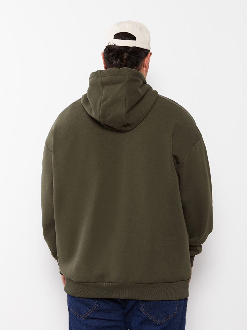 Plus Size Long Sleeve Basic Men's Thick Hoodie-4