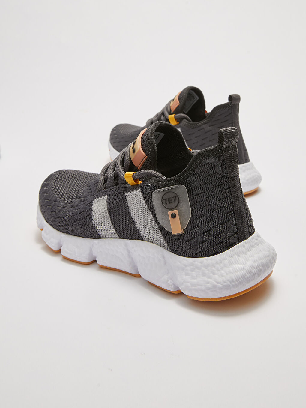 Antrasit Bağcıklı File Detaylı Erkek Aktif Spor Ayakkabı-5