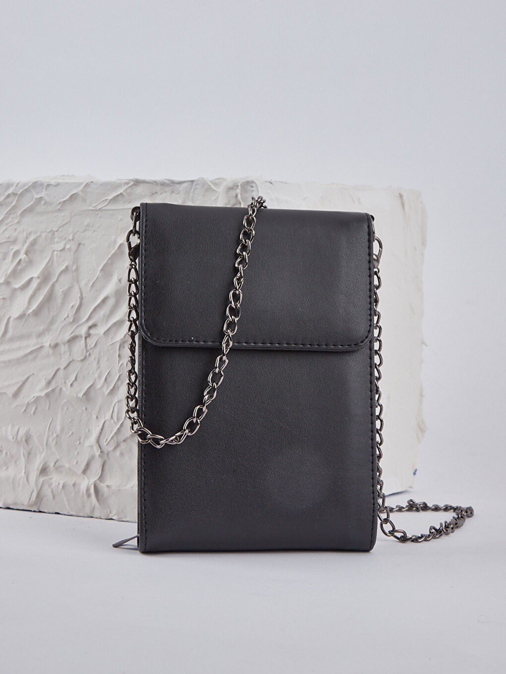 Siyah MOON Ufak Zincirli Omuz Çantası-2