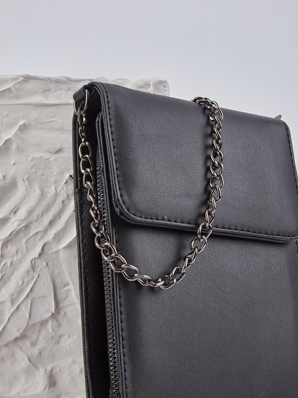 Siyah MOON Ufak Zincirli Omuz Çantası-3