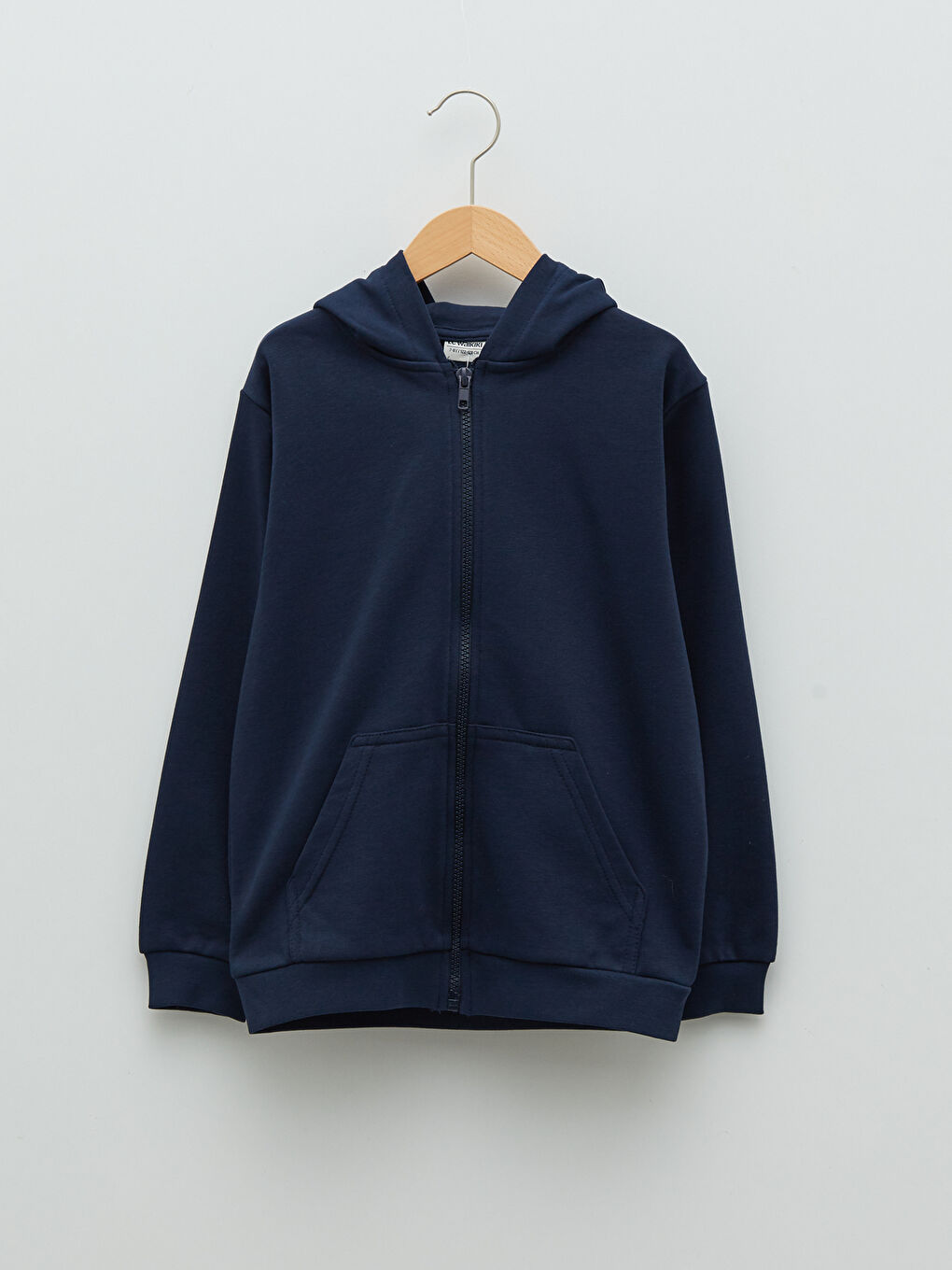 LCW Kids Hooded Basic Long Sleeve Boys' Zippered Sweatshirt -W1MB97Z4-NOO