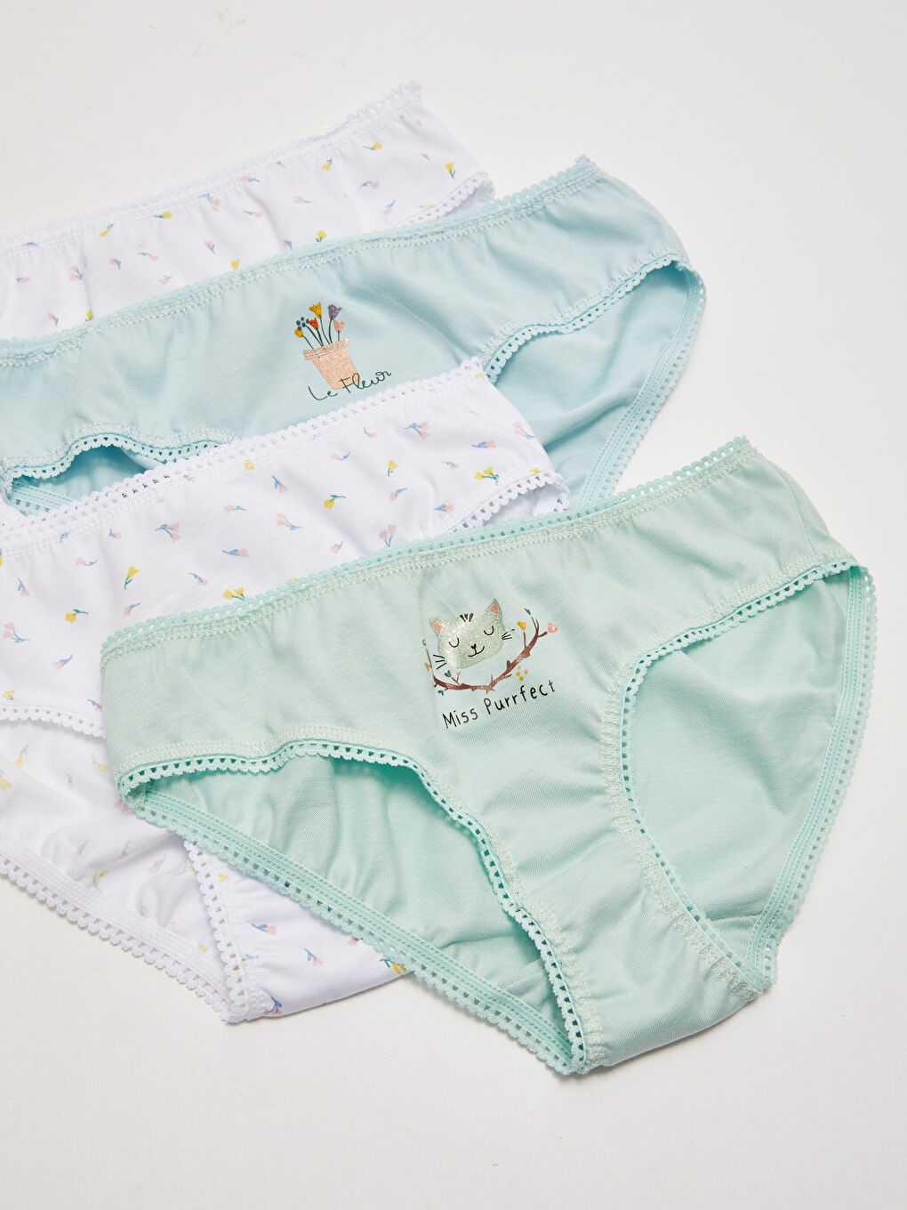 Culottes Fille en Coton Imprimé Lot de 4 pièces-1