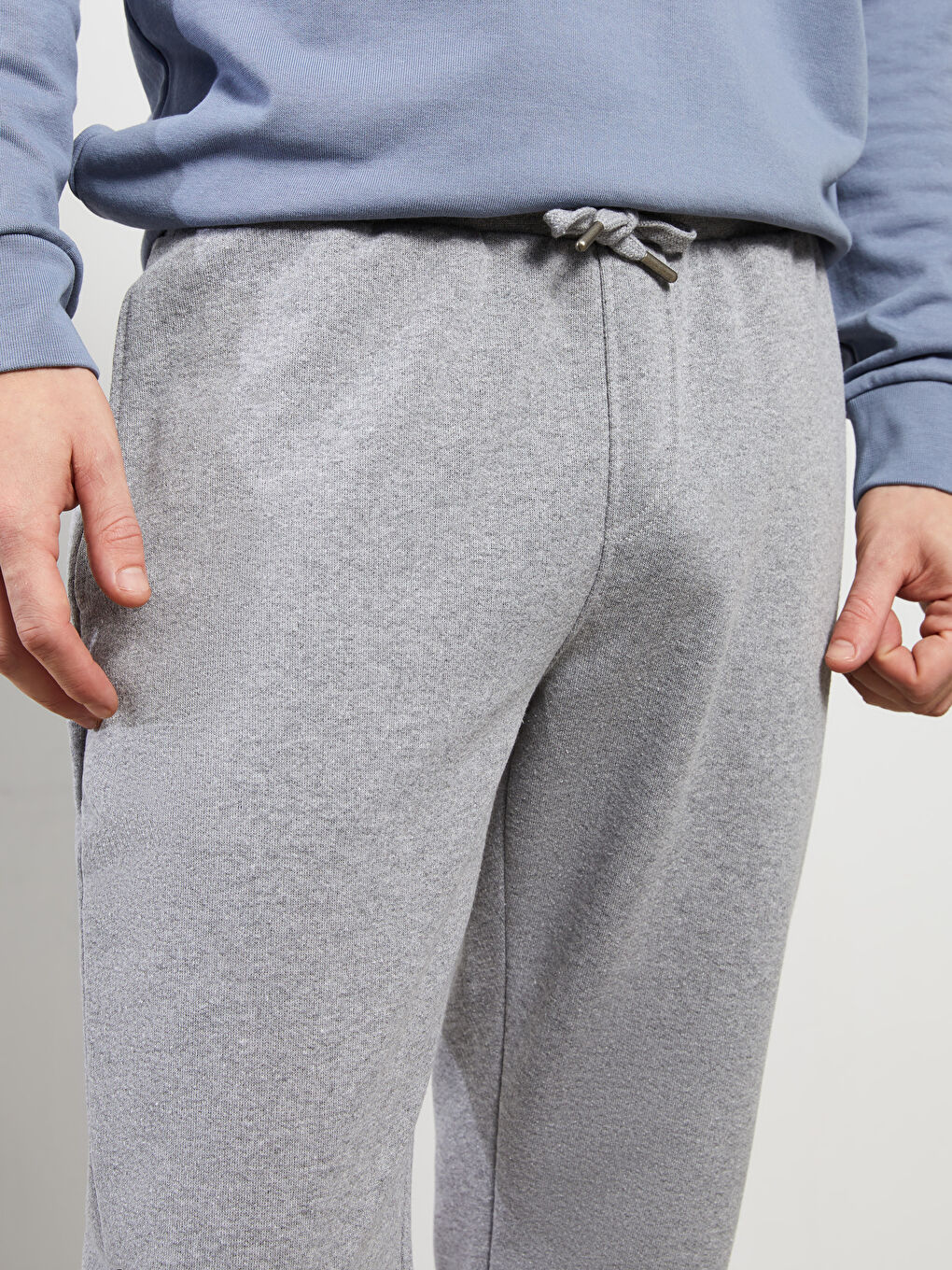 Gri Standart Kalıp Erkek Eşofman Altı-2