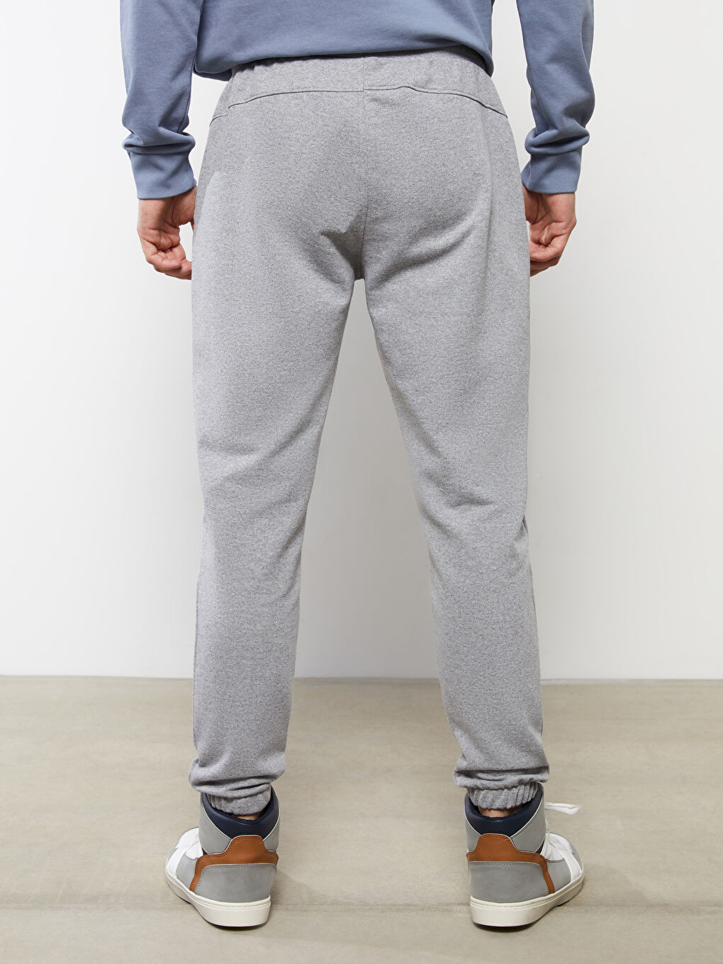 Gri Standart Kalıp Erkek Eşofman Altı-4