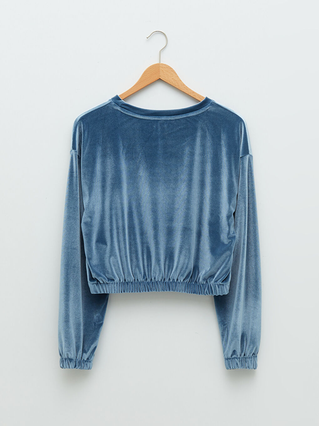 Crew Neck Regular Long Sleeve Velvet Women's Sweatshirt-6
