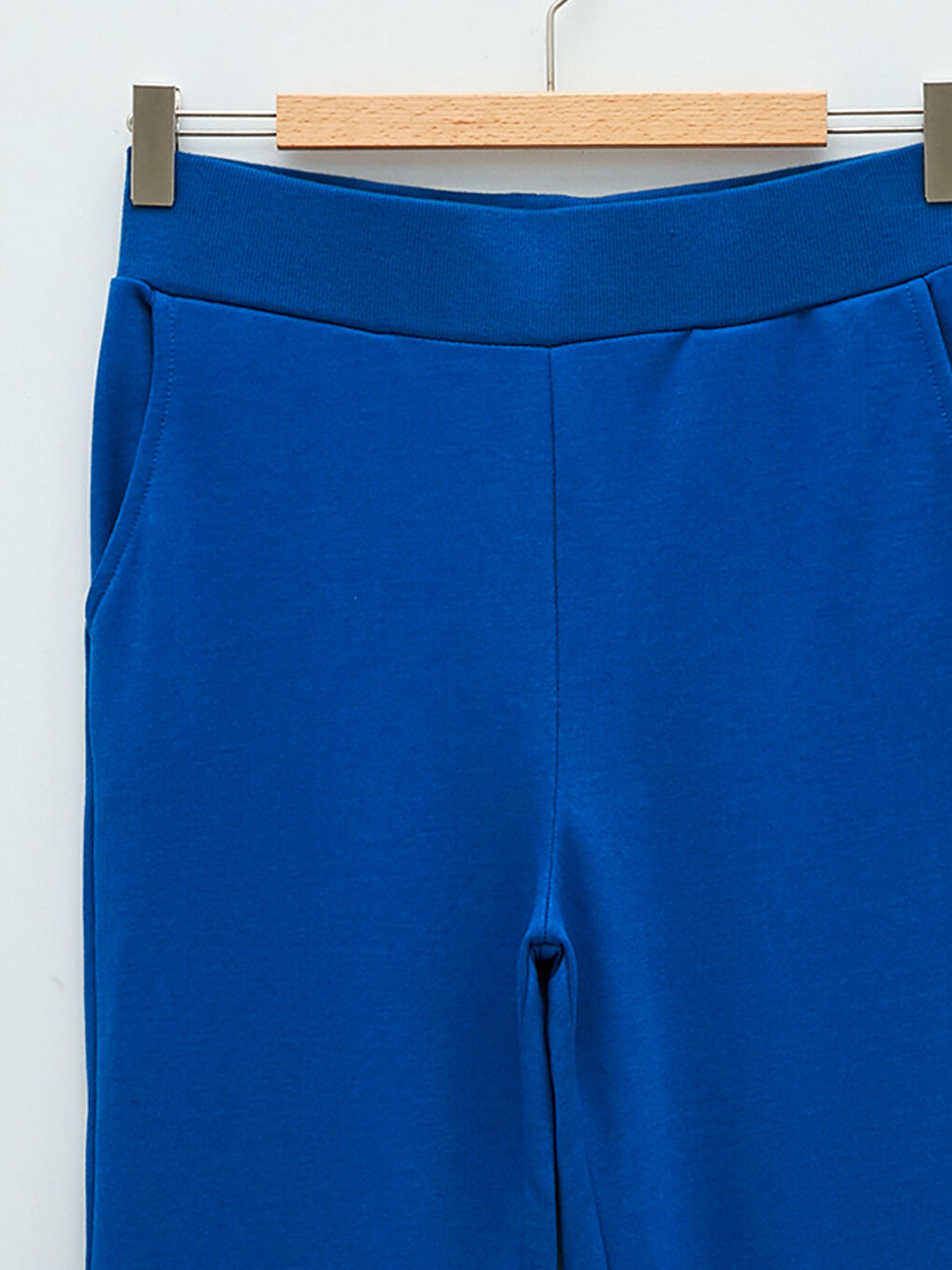 Mavi Beli Lastikli Cep Detaylı Kadın Eşofman Altı-7