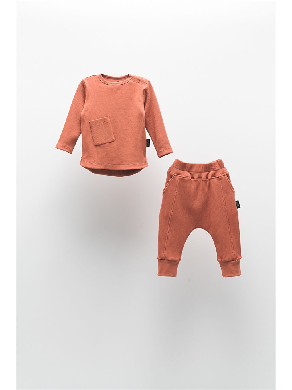 Ensemble Bébé Garçon Basique Col Rond Manches Longues Sweat-Shirt et Pantalon de Survêtement 2 Pièces