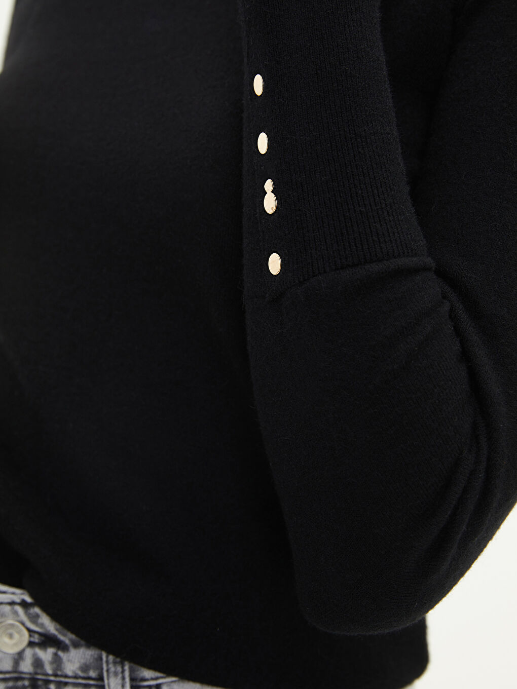 LCW Modest Funnel Neck Women's Knit Sweater -W1MD38Z8-RQN