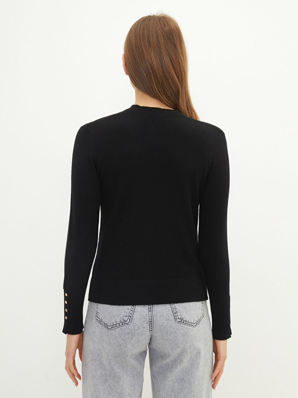 LCW Modest Funnel Neck Women's Knit Sweater -W1MD38Z8-RQN