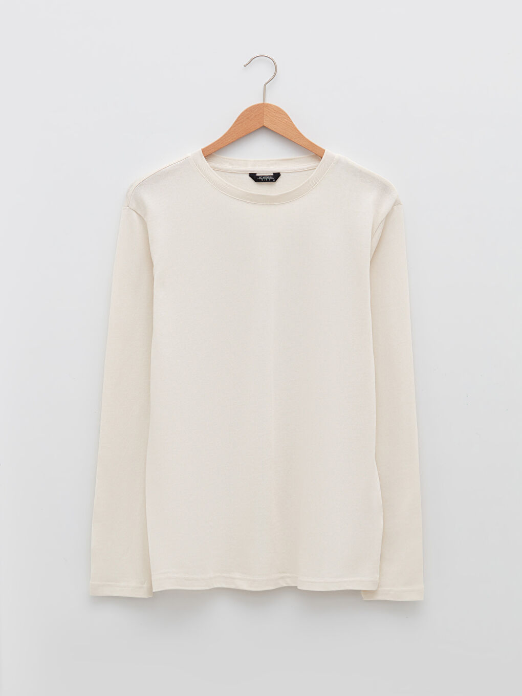 Tricou cu Mânecă Lungă și Guler Rotund din Jerseu pentru Bărbați-5