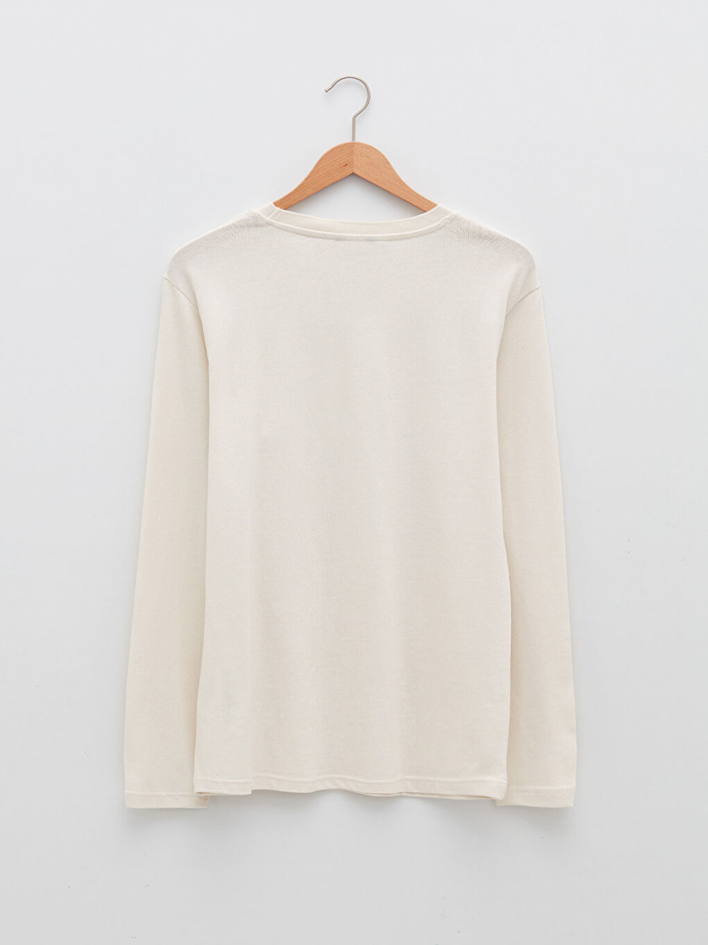 Tricou cu Mânecă Lungă și Guler Rotund din Jerseu pentru Bărbați-6