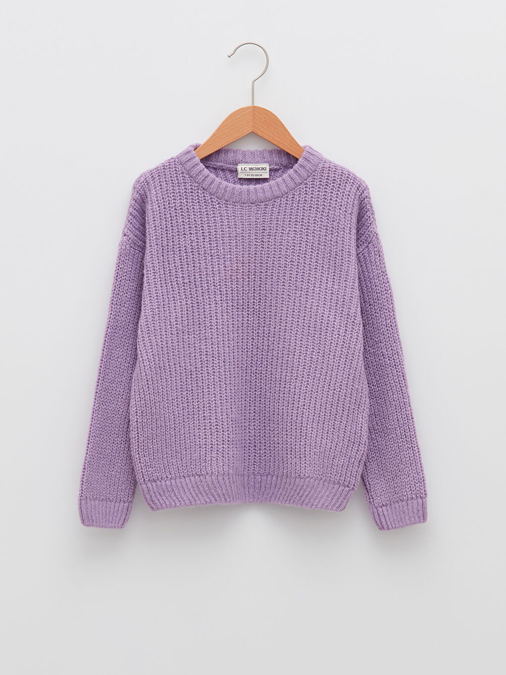 LCW Kids Bisiklet Yaka Basic Uzun Kollu Kız Çocuk Triko Kazak -W1MD49Z4-FMN