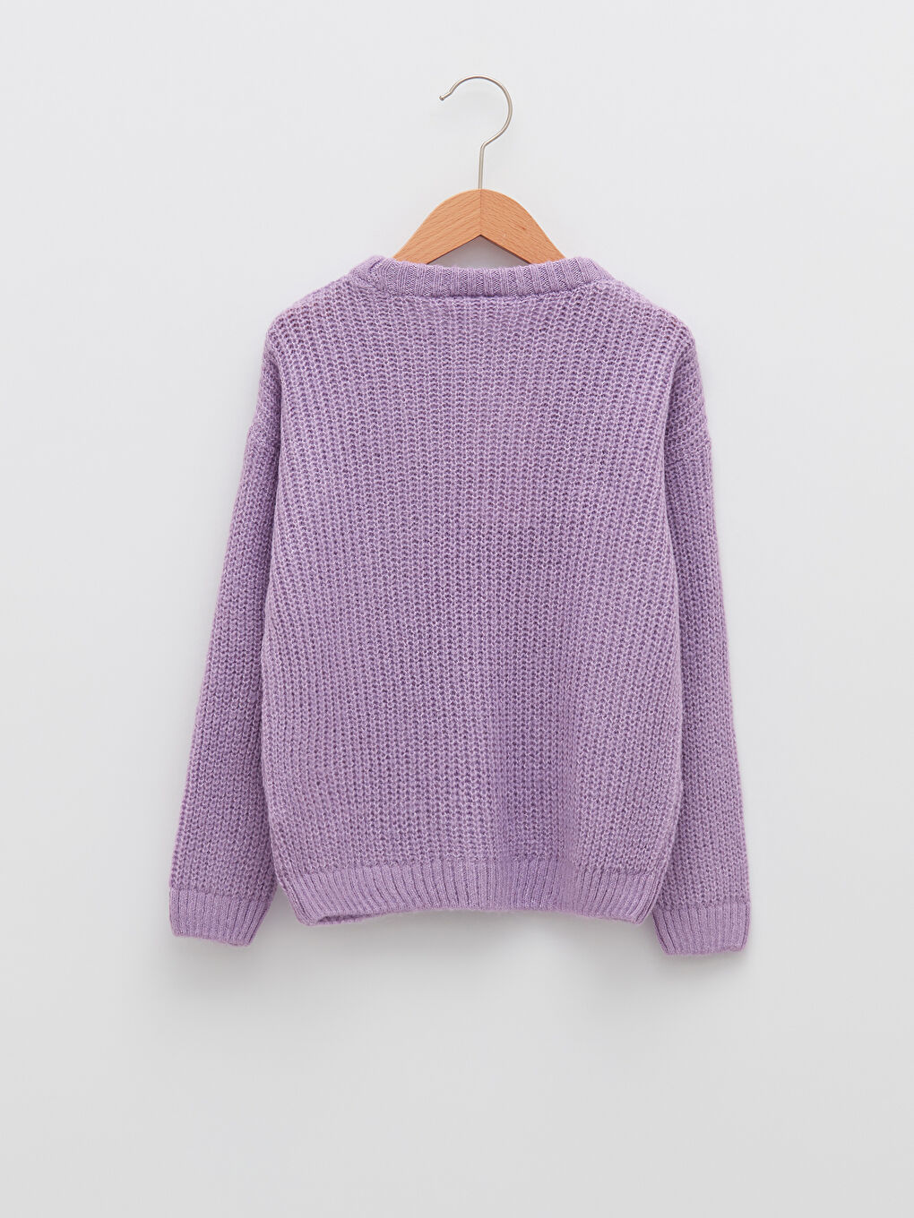 LCW Kids Bisiklet Yaka Basic Uzun Kollu Kız Çocuk Triko Kazak -W1MD49Z4-FMN