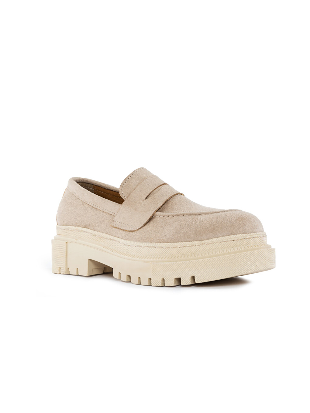 Kunst-Wildleder Damen Loafer Schuhe-4