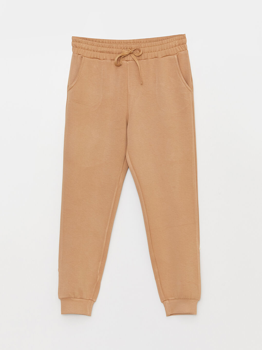 Women's Elasticated Waist Plain Jogger Sweatpants-5