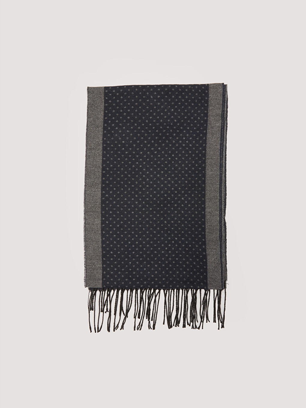 Patterned Tasseled Men's Scarf-3