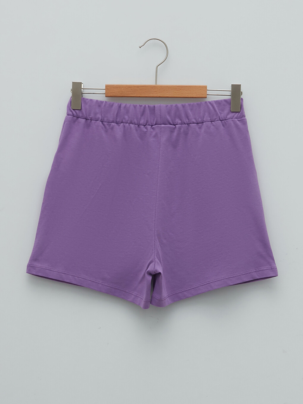 Basic Elastic Waist Girls' Shorts-1