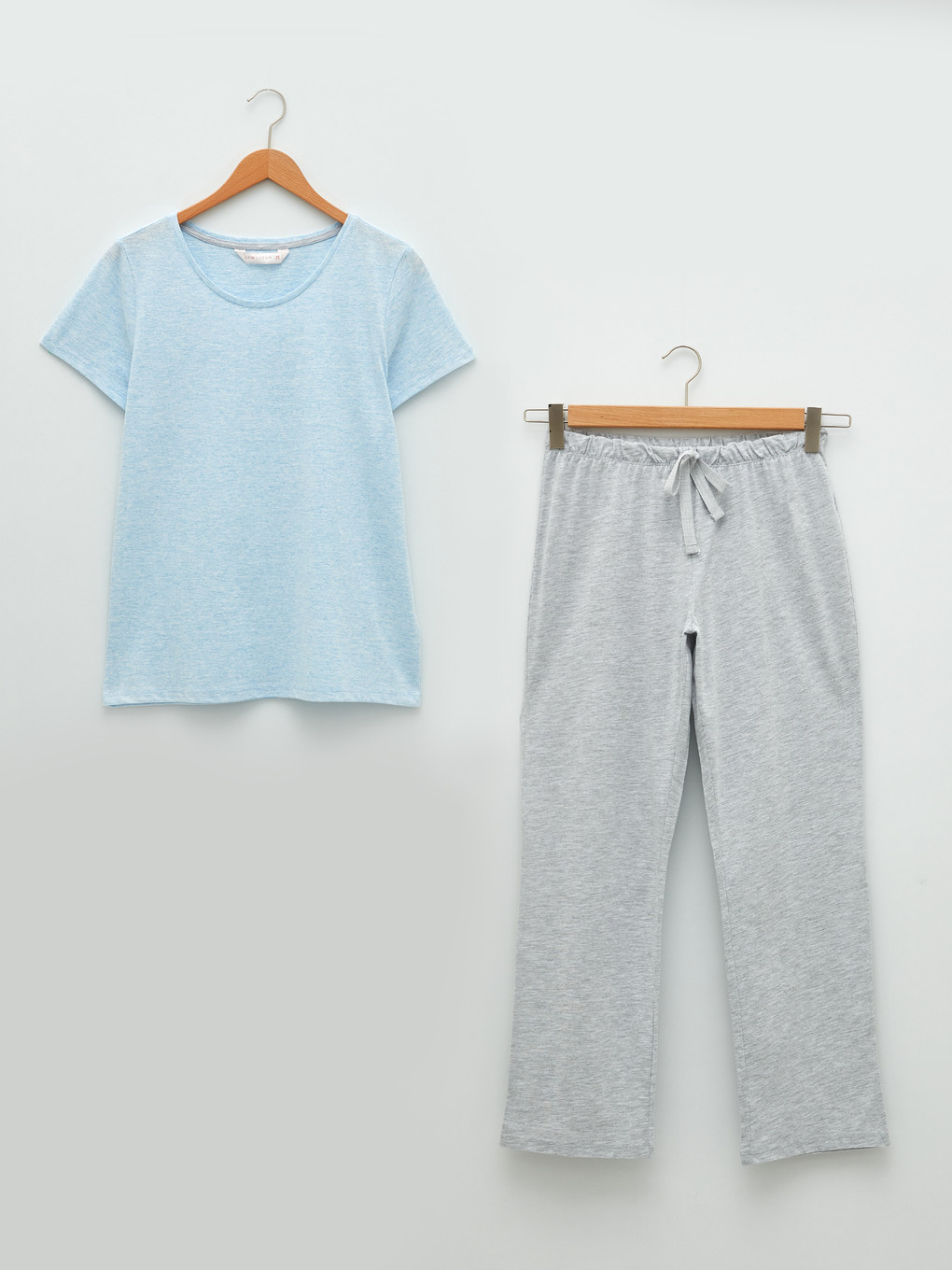 Crew Neck Patterned Short Sleeve Women's Pyjamas Set-5