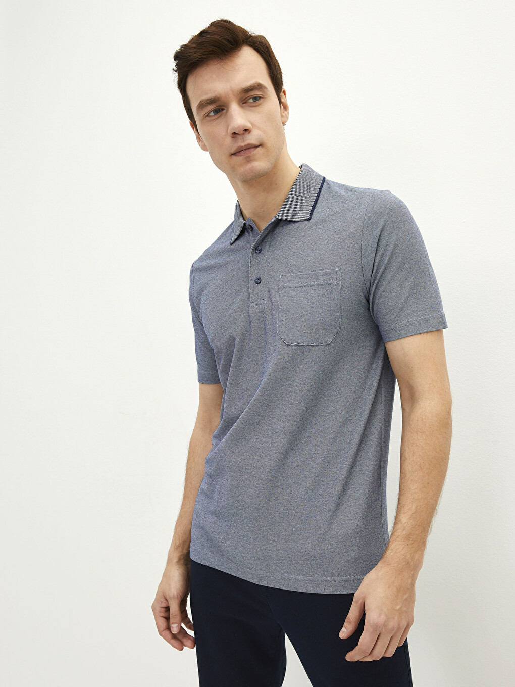 Polo Neck Short Sleeve Men's T-shirt