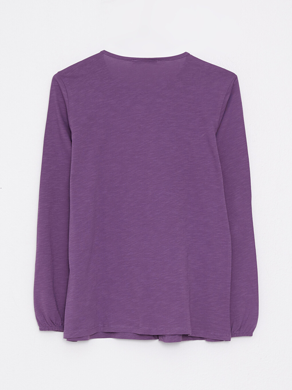 Tie Collar Embroidered Long Sleeve Cotton Women's Blouse-7