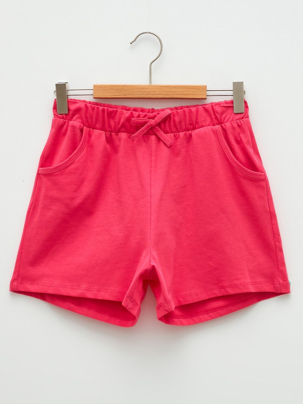 Basic Cotton Girls' Shorts With Elastic Waist