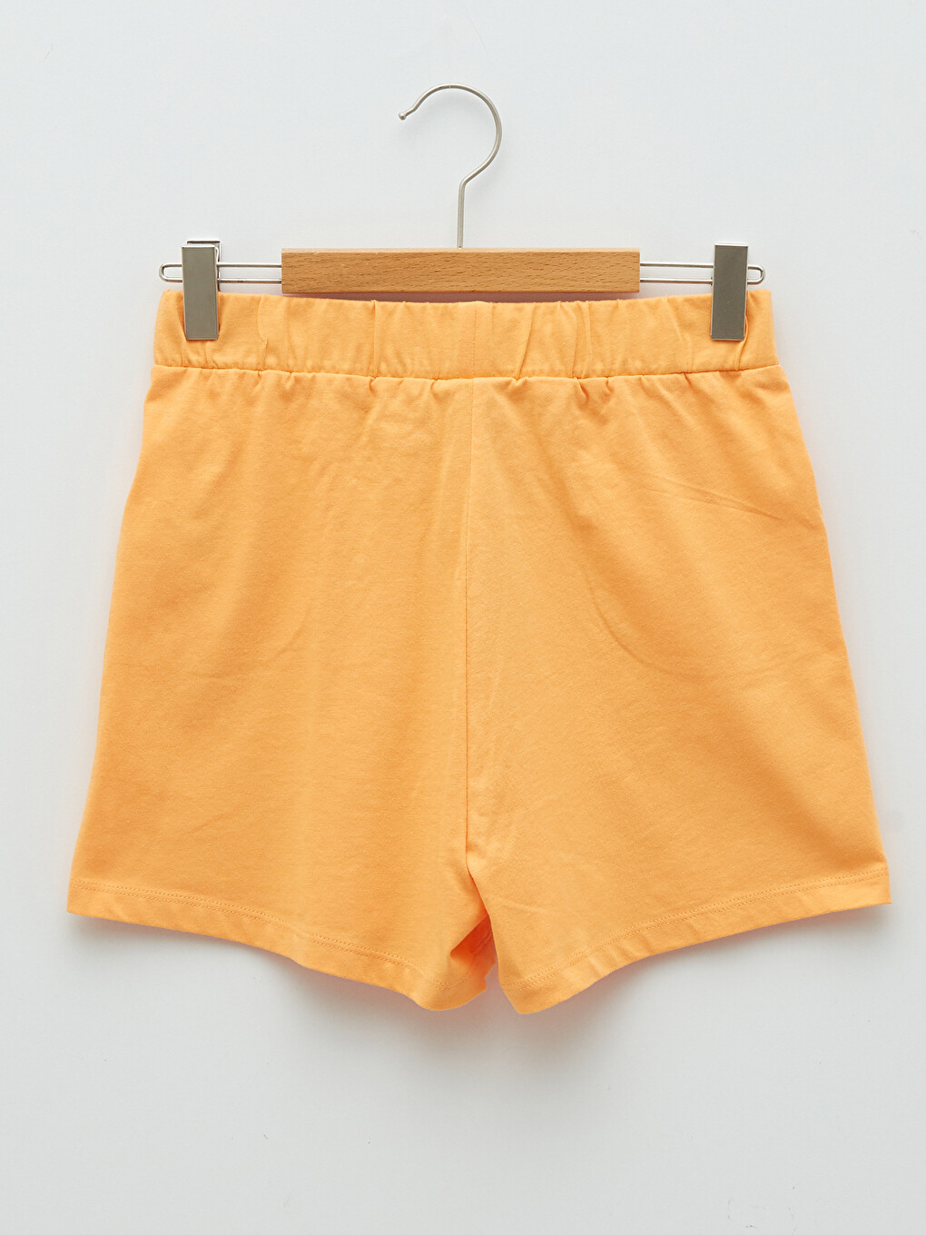 Basic Cotton Girls' Shorts With Elastic Waist-1
