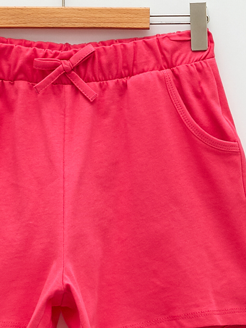 Basic Cotton Girls' Shorts With Elastic Waist-2
