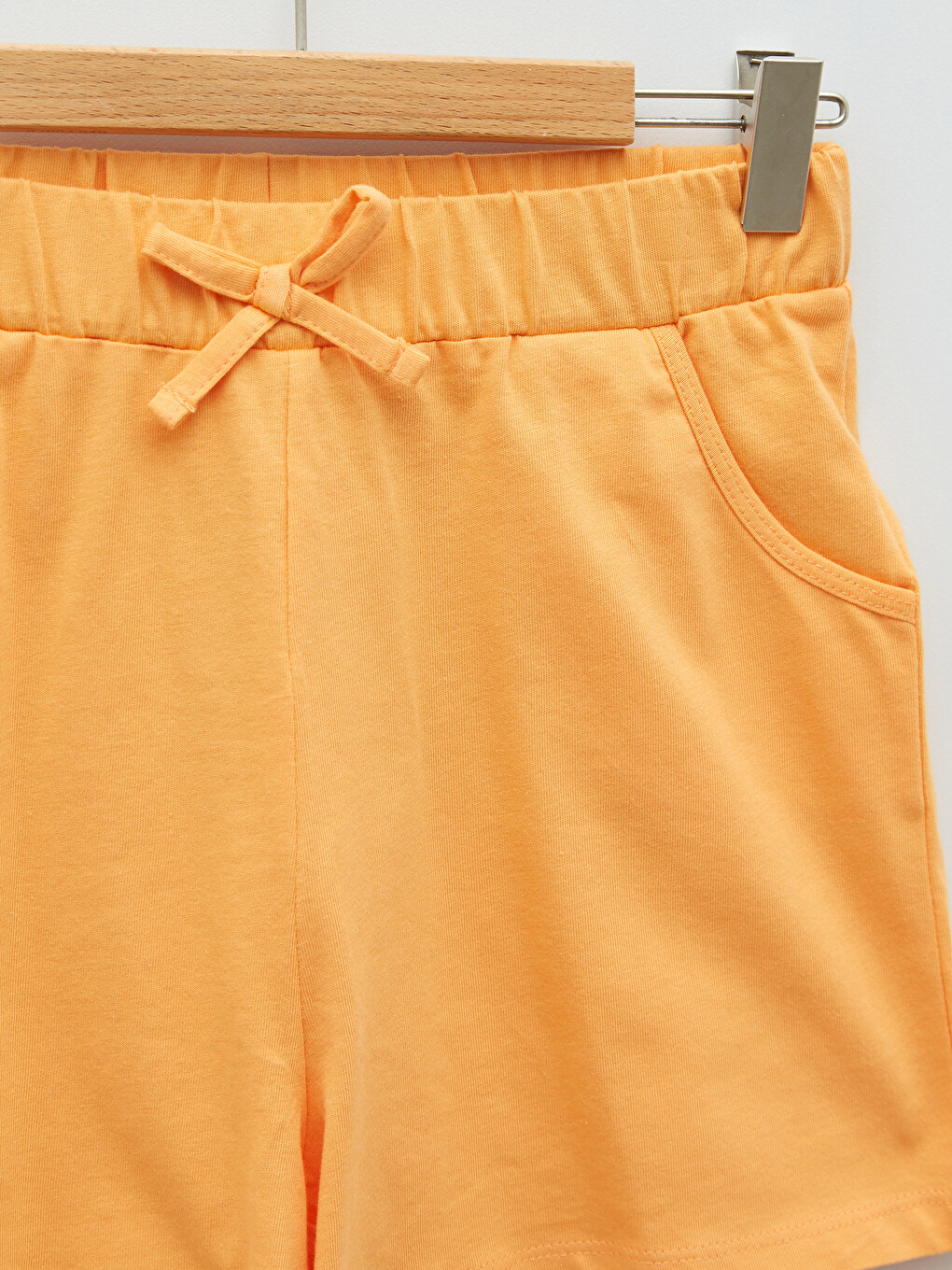 Basic Cotton Girls' Shorts With Elastic Waist-2