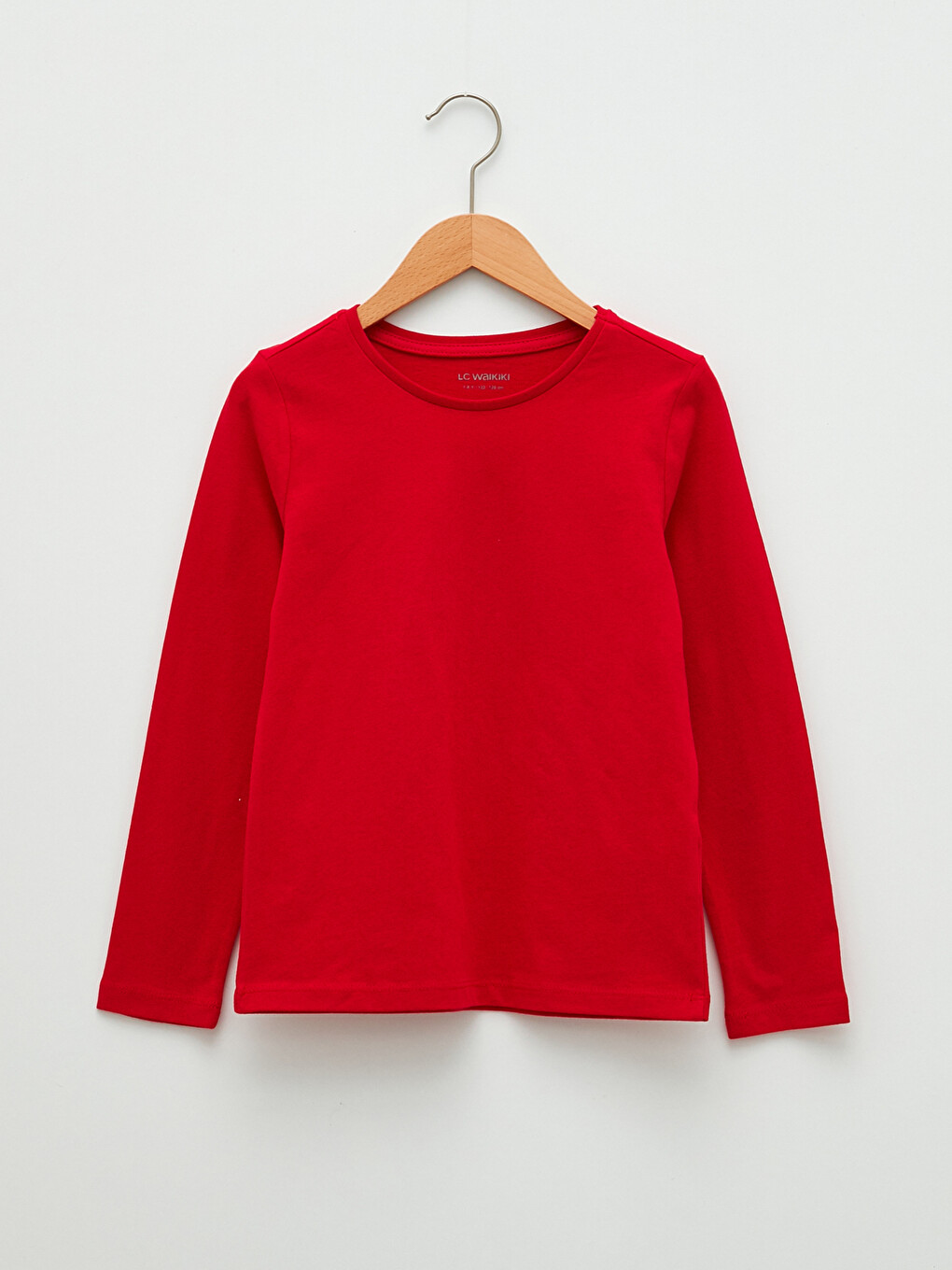 Crew Neck Basic Long Sleeve Girls' T-shirt