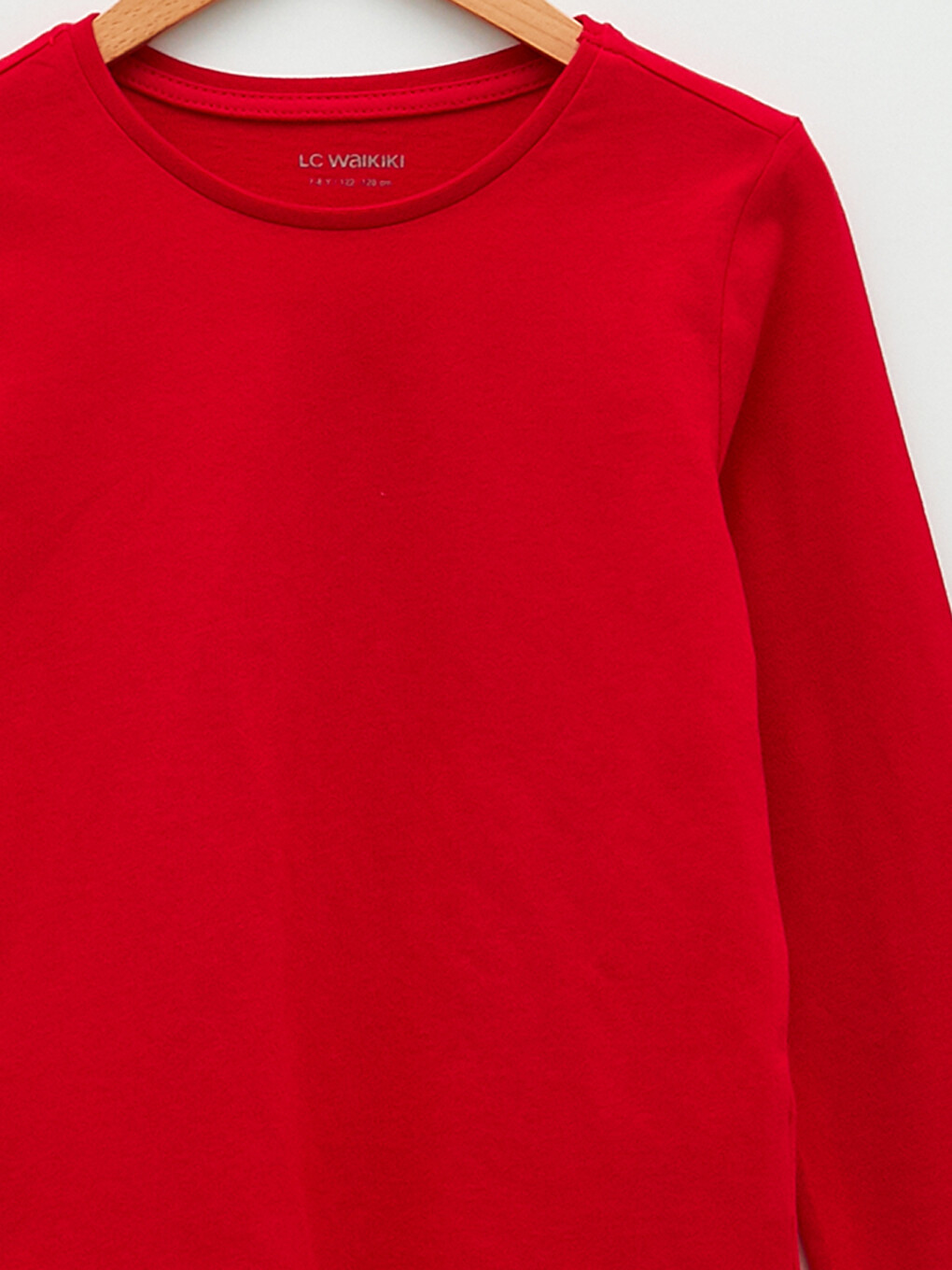 Crew Neck Basic Long Sleeve Girls' T-shirt-2
